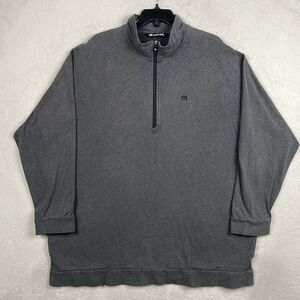 Travis Mathew 1/4 Zip Pullover Mens 3XL Gray Golf Stretch Performance Pockets